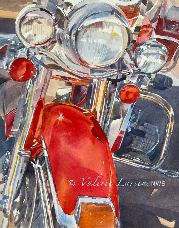 Watercolor of a Motorcycle